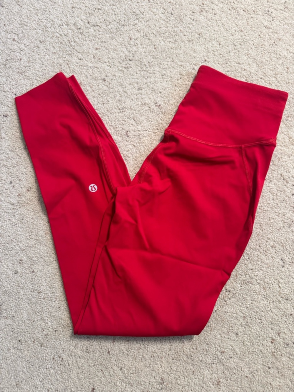 lululemon athletica Wunder High Rise Tigh 25"Bright Red Size 4